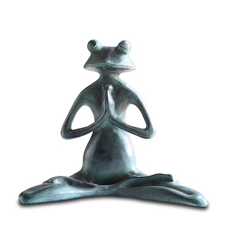 Rickis Rugs Meditating Yoga Frog Garden Sculpture RI2486420